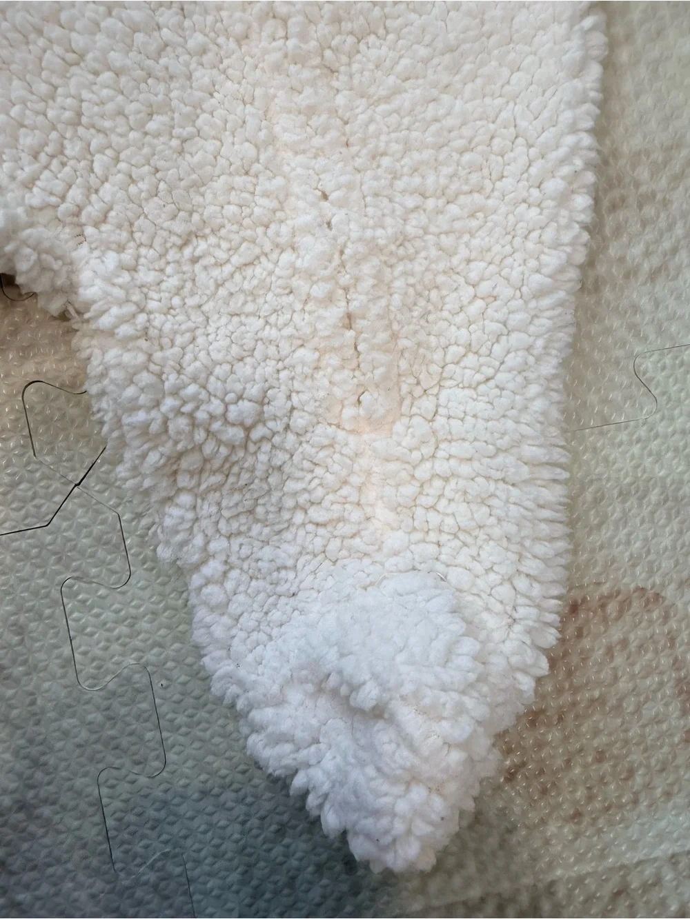 White Snowman Sherpa Baby One-Piece with Hood 0-3 months